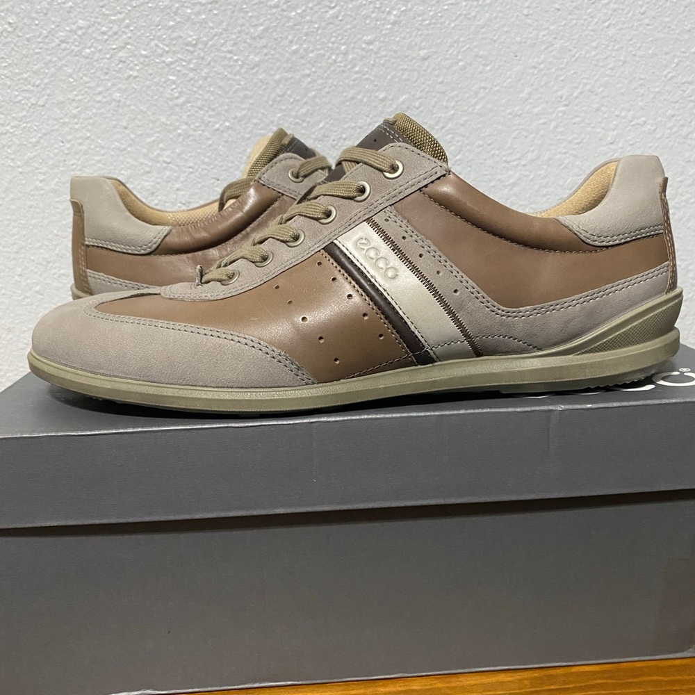 ECCO Mens Shoes Grey Brown Size 11 US